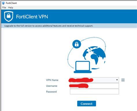 forticlient vpn hangs at 98